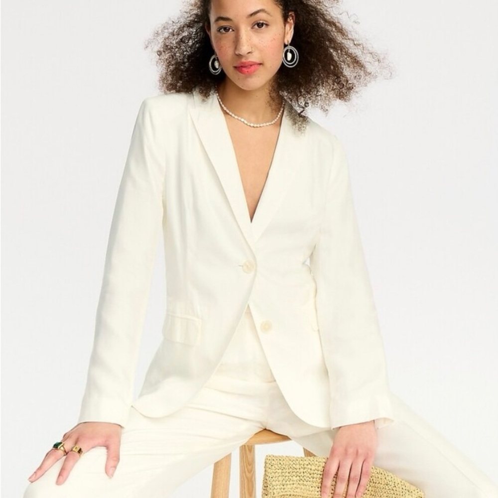 J.Crew limited‑edition Parke Blazer + Drapey Trouser